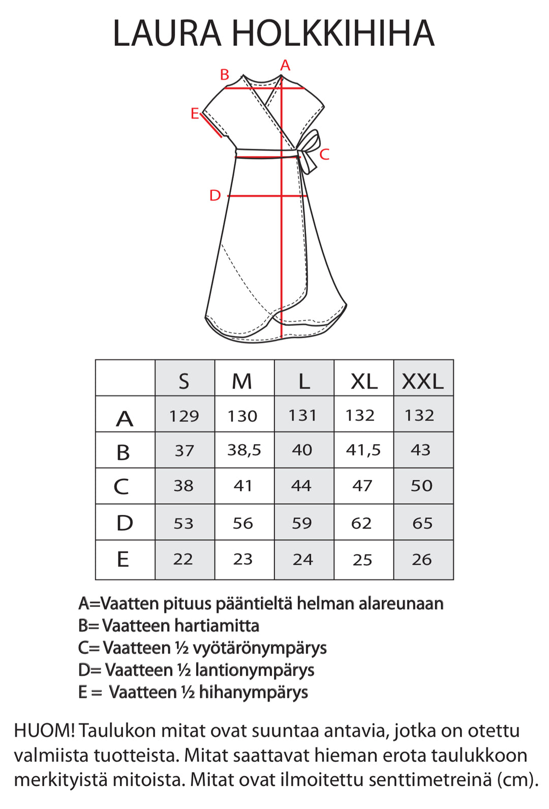 Laura-kietaisumekko Muru-kuosilla