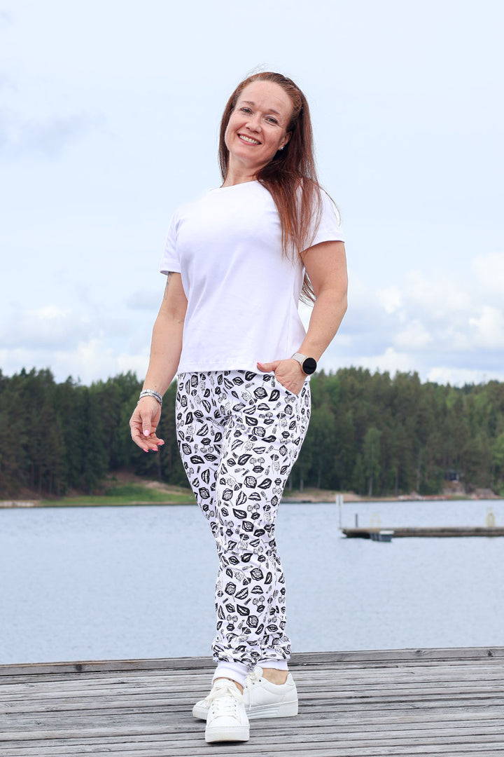 Erika-collegehousut POP-kuosilla