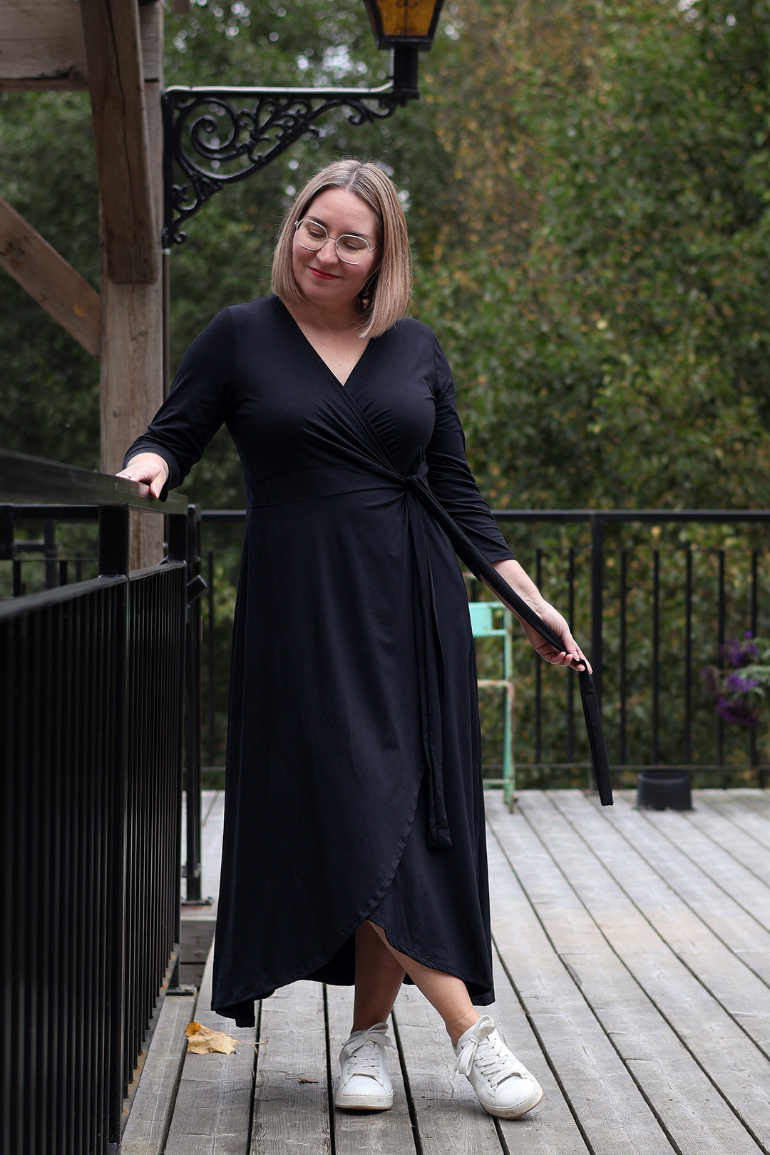 Laura-kietaisumekko 3/4 hihalla