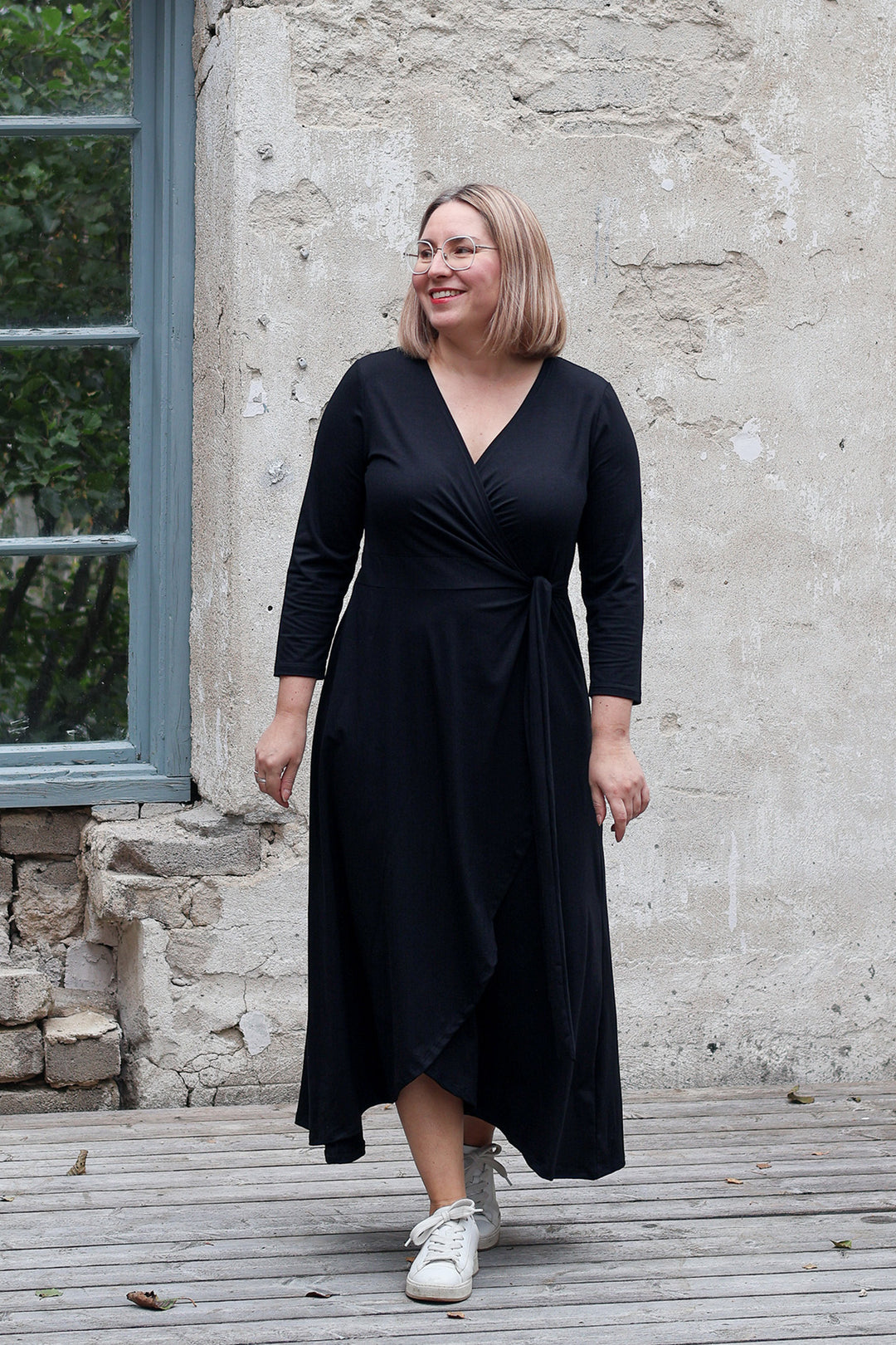 Laura-kietaisumekko 3/4 hihalla