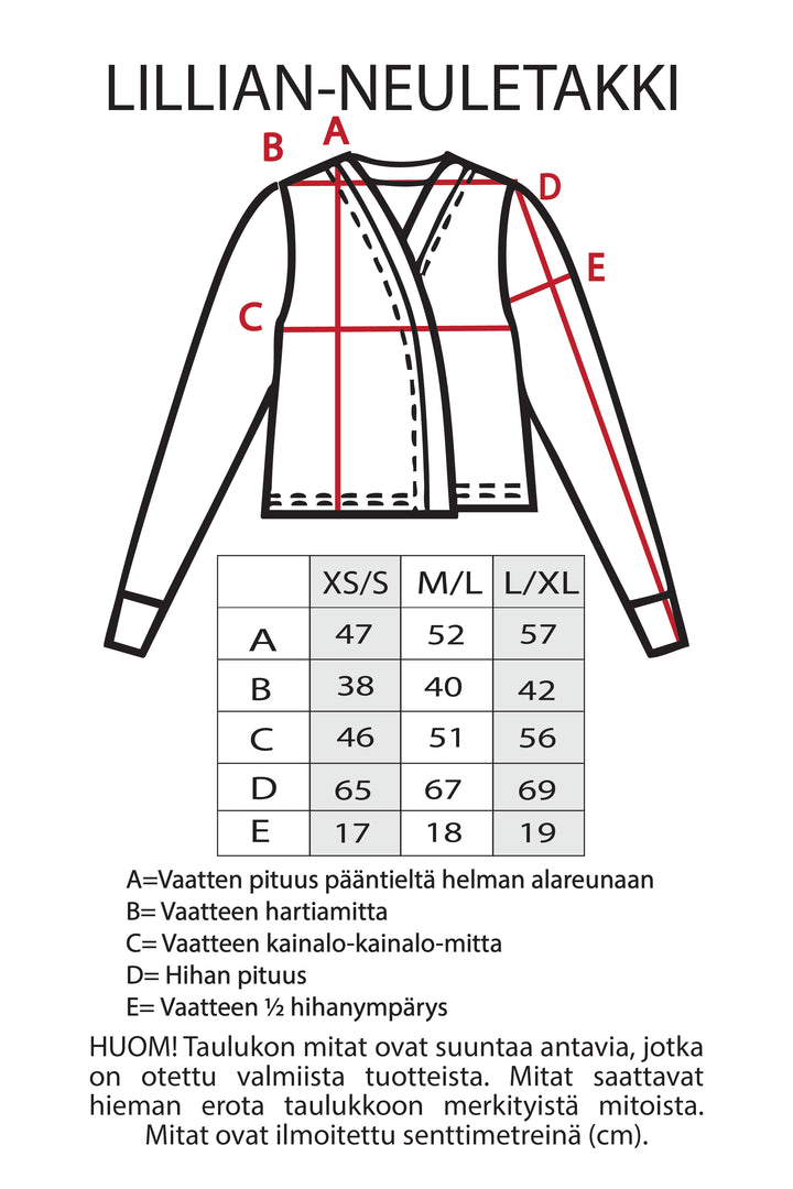 Lillian-neuletakki 100% merinovilla