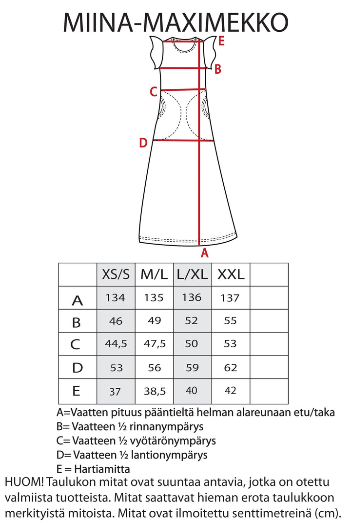Miina-neulosmaximekko Savanni-kuosilla