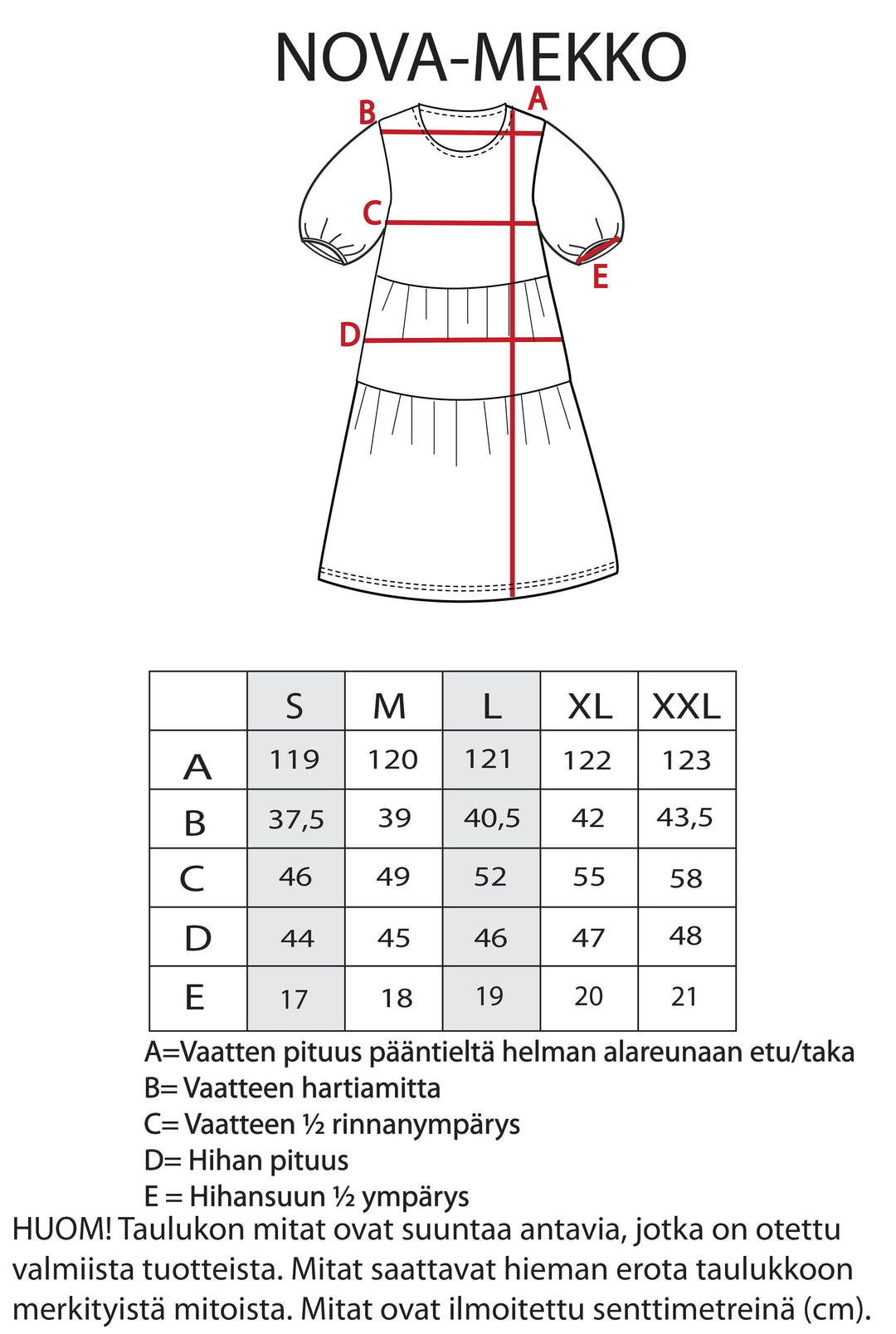 Nova-neulosmekko yksivärinen