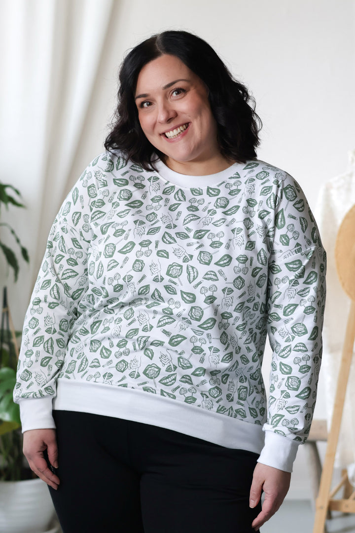 Emma-collegepusero POP-kuosilla